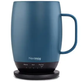 Nextmug By Nextboom 850043163275 Plus - Temperature-controlled Self-heating Coffee Mug Slate Blue 18 Oz