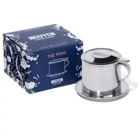 8102046 Nguyen Coffee Supply Original Phin Filter Stainless Steel 12oz Chamber 4.375 Inch Plate Diameter Cup