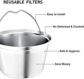 Nicelucky 445006311386 Bunn Coffee Filter Reusable 8 10 12 Cup Basket Replacement Filter-sta #3