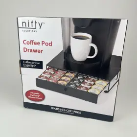 6410 Nifty Storage Coffee Pod Drawer Holder For Keurig K-cup Organizer Rack Under Brewer #3