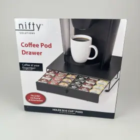 6410 Nifty Storage Coffee Pod Drawer Holder For Keurig K-cup Organizer Rack Under Brewer