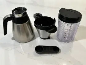 102knk85-w-lid Ninja Stainless Steel 43oz Carafe With Lid Reservoir Tank Filter Holder And Scoop