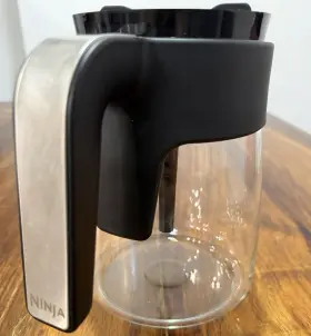 Ninja 1317663 Glass Coffee Carafe With Lid And Handle 2.5 Quart Clear Black Dishwasher Safe