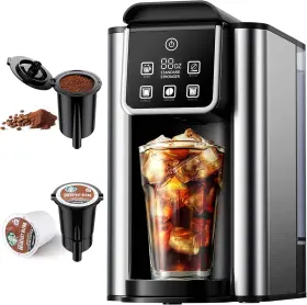 Kc101b No Hot And Iced Coffee Maker With Bold Setting Single Serve For K