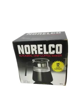 Norelco 075020513557 Vintage 1980 12 Cup Rp4 Glass Coffee Pot Replacement Carafe New In Box
