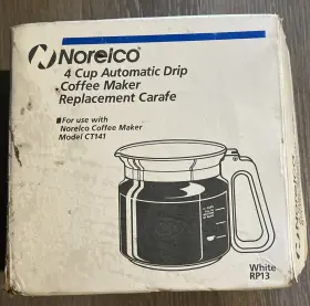 Ct141 Norelco New 4 Cup Automatic Drip Coffeemaker Replacement For Carafe Only