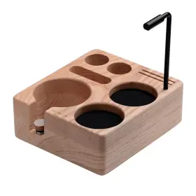 Normcore 977166450632 Compact Tamping Station Wood Espresso Accessory Tool Organizer