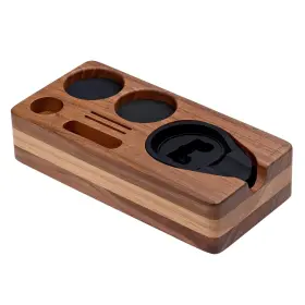 Normcore 977166451318 Espresso Tamping Station Natural American Walnut Coffee Tamp Base Ho