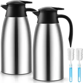 Rux-norme-127 Norme 2 Pcs Thermal Coffee Carafe Insulated Stainless Steel For Ho