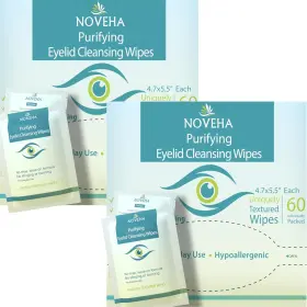 Noveha 060643131160 Eyelid And Lash Wipes For Itchy Dry Eyes Styes Blepharitis Demode