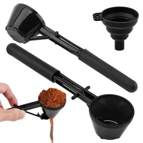 22425869 Nowhyx Coffee Powder Scoop With Funnel 18.5cm/7.28in L X 4.5cm/1.77in W Black