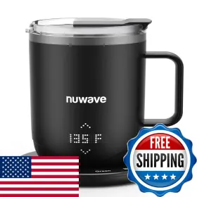 B0ftgjyr1q Nuwave Smart Heated Coffee Mug Rechargeable 16oz Self Heating Temperature