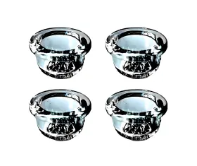 0651032 Oanm Studio Glass Bowl 4 Pieces Of 0.6 Diameter Currency Transparent
