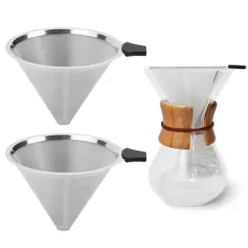 52872 Oenuasg 2 Pack Coffee Filters Compatible With Chemex 6 8 10 Cup And Hario V60 02