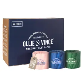 Ollie & Vince 195893014316 Bamboo Toilet Paper Sustainable Eco-friendly Plastic-free And Tree-free Or