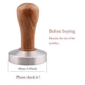Omgogo 723980496716 Stainless Steel Coffee Tamper 49mm Barista Espresso Base Bean Press #3