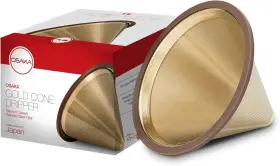 Osaka 735255282917 Titanium Pour Over Coffee Dripper With Double Layered Filter Paperless