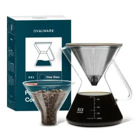 Ovalware 859305006060 Pour Over Coffee Dripper Maker 17oz / 0.5l Unlock New Flavors With Paperless S