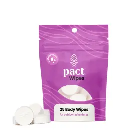 56-461b-hhow Pact Body Wipes 25-pack Compressed For Camping Backpacking Backco