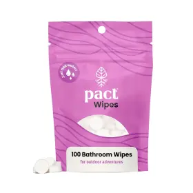 Vs-whtv-l1rs Pact Bathroom Wipes 100-pack Compressed Toilet For Camping Backpacking
