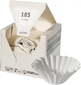 Palatti 977541720152 185 Basket Coffee Paper Filters 100 Count For Flat Bottom Pour Over Makers