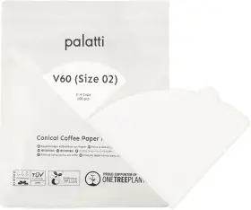 A2610001a Palatti V60 Conical Coffee Paper Filters 100 Count For Pour Over Makers And Drippers