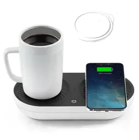 Pt-502 Paltier Coffee Mug Warmer Drink Cooler With Wireless Charger Smart Cup Warm