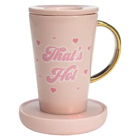 Paris Hilton 741393002881 Mug Warmer Set Gravity With 14-ounce Ceramic Coffee Lid