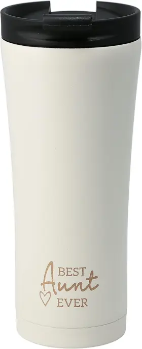 19731 Pavilion Gift Company - Best Aunt Ever 17 Oz Travel To-go Brown Tan Black
