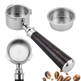 Pn01 Pawn Noir 51mm Naked Bottomless Espresso Portafilter 3 Ears Fits De Longhi