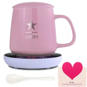 Muga202 Pefek Coffee Warmer And Mug Set Flat Bottom Ceramic Tea Cup With Timer Auto Shut