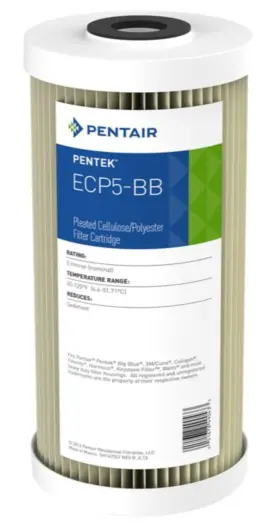 255490-43 Pentek Pentair Ecp5-bb Big Blue Sediment Water Filter Pack Of 1 White