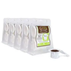 Perfect Pod 313035224250 Ez-cup 2.0 Disposable Paper Filters With Patented Lid Design For Reusable Coffee