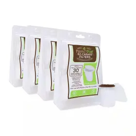 Perfect Pod 313101327328 Ez-carafe Disposable K-carafe Paper Filters With Patented Top Lid 4-pack 120 F