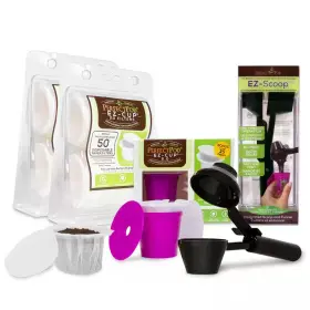 Perfect Pod 445005956953 Ez-cup 2.0 Starter Bundle Reusable Coffee K Cup With 125 Paper Filter