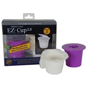 Perfect Pod 630816111203 Ezcup 2.0 Starter Pack Reusable Coffee Capsule With 25 Disposable Pape