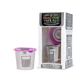 Perfect Pod 630816113009 Cafe Fill Stainless Steel By - Reusable K Cup Coffee Metal Filter Compat