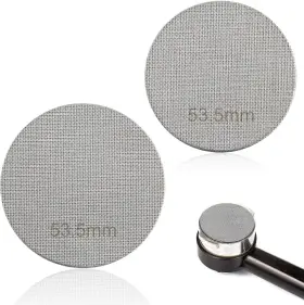 Peutier 726084537873 2pcs 53.5mm Espresso Screen Filter 316 Stainless Steel Puck