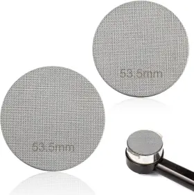 Peutier 726084627918 2pcs 53.5mm Espresso Screen Filter 316 Stainless Steel Puck 150