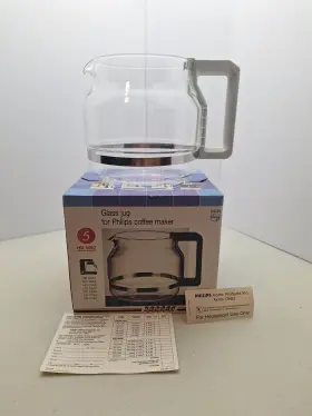 5967 Philips 710103006503 New In Box Glass Replacement Coffee Maker Jug Accessory Model Hd