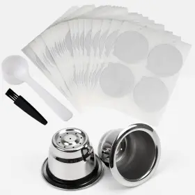 Phmezlf 727677614766 Reusable Espresso Capsules Refillable Coffee Pods Stainless Steel Cups Filter