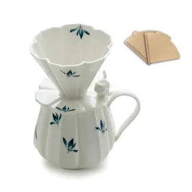 Kfb002 Pjz Pour Over Coffee Maker Set 60 Angled V-shaped Dripper And 1