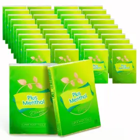 Pm202502 Plus Menthol Lotion Pocket Tissues Travel Size 4-ply Thick And Soft 40 Pack 400 T