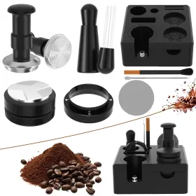 Poparttg 746327734616 8 Pcs Espresso Accessories Kit 58mm Tamper Includes Wdt Too