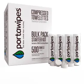 Pw-b-500 Portawipes Coin Tissues 500 Pack With 4 Carrying Cases Toilet Paper Table