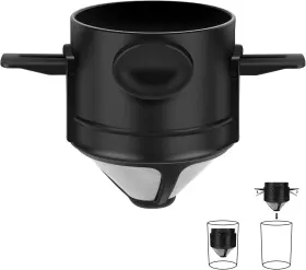 Pour Over Coffee Maker 744110024067 Portable Stainless Steel Reusable Filter 1 Cup Travel Dri