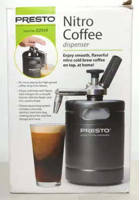 Presto 075741029399 02939 Cold Brew Nitro Coffee Dispenser 48 Ounces