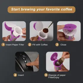 Pro Mael 385606011910 Disposable K Cup Coffee Filters With Lid Filter Paper For Keurig #3