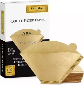 Pro Mael 445037740711 Cone Coffee Filters #4 Number 4 Filter 8-12 Cup For Drip Maker U