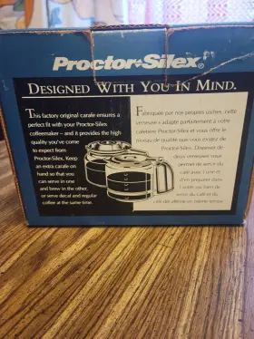 2-12c Proctor Silex 022333493069 Replacement Coffee Carafe A9306 White A600 Models Open Box #3